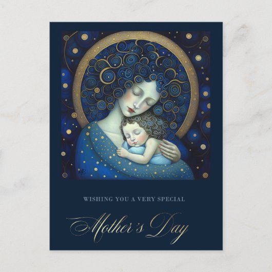 Happy Moederdag moeder en dochter schilderen Briefkaart (Voorkant)