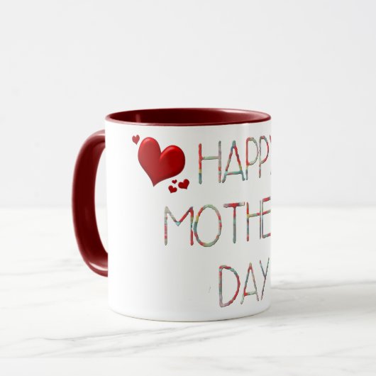 Happy moederdag mok cadeau idee leuke moeder mok (Voorkant links)