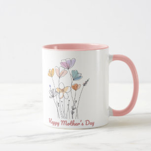 Happy Moederdag Mok – een prachtig bloemencadeau
