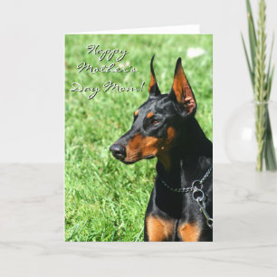 Happy Moederdag Mom Doberman wenskaart Kaart