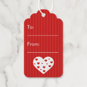 Happy Moederdag Mooie rode witte harten Cadeaulabels (Achterkant)