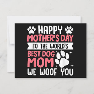 Happy Moederdag naar de wereld beste hond mama Briefkaart