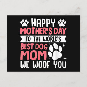 Happy Moederdag naar de wereld beste hond mama Informatiekaartje