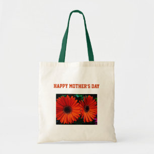 Happy moederdag oranje kleur Daisy Flowers Tote Bag