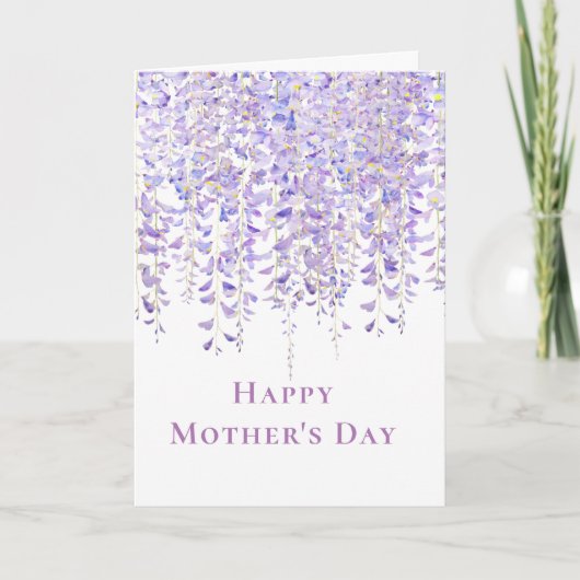 happy moederdag paars wisteria (Voorkant)