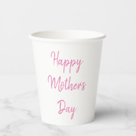 Happy Moederdag Party 2024 Roze Script Custom Papieren Bekers