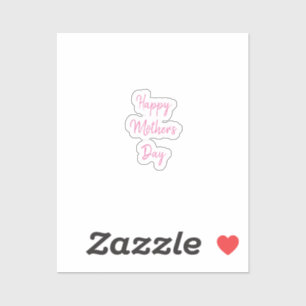 Happy Moederdag Party Roze Eenvoudig Modern 2024 Sticker