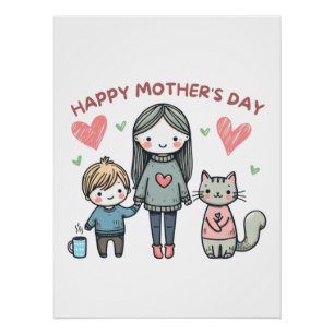 Happy Moederdag Perfect Poster