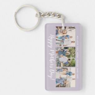Happy Moederdag Photo Collage Custom Lavender Sleutelhanger