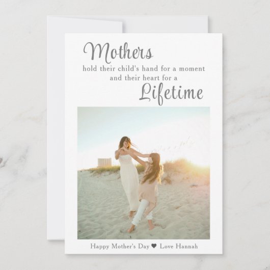 Happy Moederdag Photo Feestdagenkaart (Voorkant)