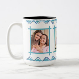 Happy Moederdag Photo Lijst Tweekleurige Koffiemok