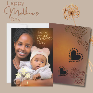 Happy Moederdag Photo template met een baby Feestdagenkaart