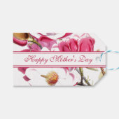 Happy Moederdag Pink Floral script Cadeaulabel (Voorkant (Horizontaal))