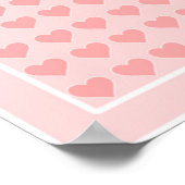 "HAPPY MOEDERDAG" PINK HEARTS POSTER (Hoek)