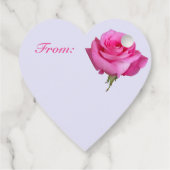 Happy Moederdag Pink Rose Gift Labels (Achterkant)