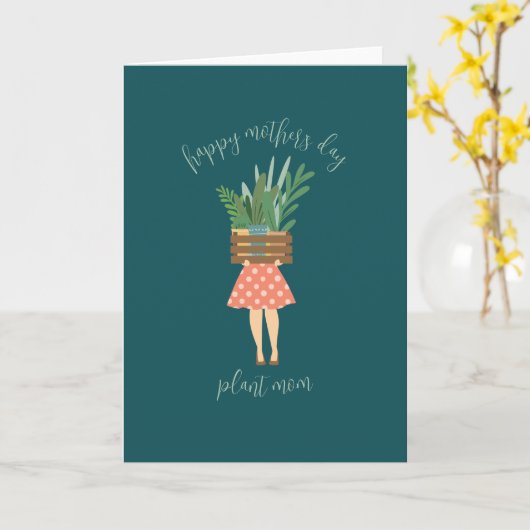 Happy Moederdag Plant mama Kaart (Gele Bloem)