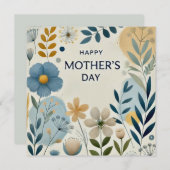 Happy Moederdag Print Design Kaart (Voorkant / Achterkant)