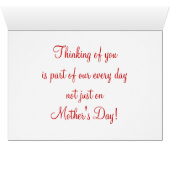 Happy Moederdag Red en Black Spiraled Heart (Binenzijde Horizontaal (Onderkant))