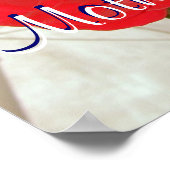 Happy Moederdag Red Rose Poster (Hoek)