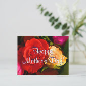 Happy Moederdag Red Yellow Roses Briefkaart (Staand voorkant)