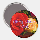 Happy Moederdag Red Yellow Roses Magneet (Voorkant / Achterkant)