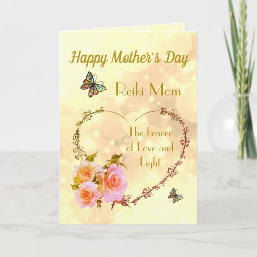 Happy Moederdag Reiki mama design Kaart (Voorkant)