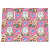 Happy Moederdag Romantisch Roze Groot Cadeauzakje (Voorkant)