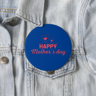Happy Moederdag Ronde Button 4,0 Cm