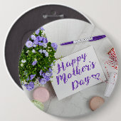 HAPPY MOEDERDAG RONDE BUTTON 6,0 CM (Voorkant /achterkant)