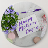 HAPPY MOEDERDAG RONDE BUTTON 6,0 CM (Voorkant)