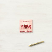 Happy Moederdag Roos Heart Bouquet Post-it® Notes (Op bureau)