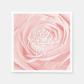 Happy Moederdag roze Rose Abstracte Foto Servet (Voorkant)