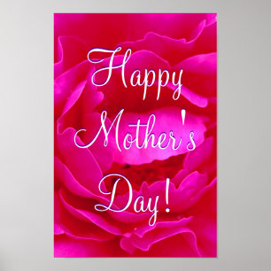 Happy Moederdag Roze Rose I Poster