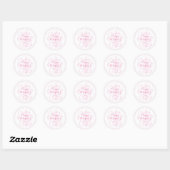 Happy Moederdag roze script Ronde Sticker (Vel)