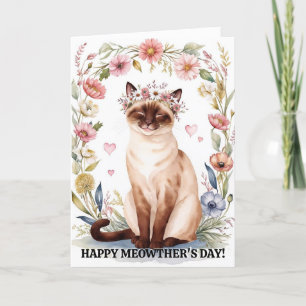 Happy Moederdag Schattige Cat Feestdagen Kaart