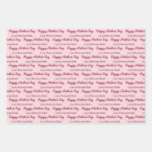 Happy Moederdag Script Bleek Roze Naam van Giver Inpakpapier Vel (Voorkant)