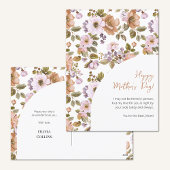 Happy Moederdag Script Schattige Bloemen Beste Mam Feestdagenkaart