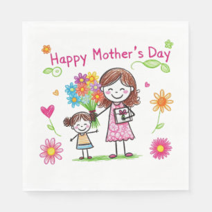 Happy Moederdag Servet