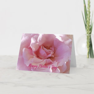 Happy Moederdag Soft Pink Rose Feestdagen Kaart