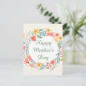 Happy Moederdag Spring Flowers Briefkaart (Staand voorkant)