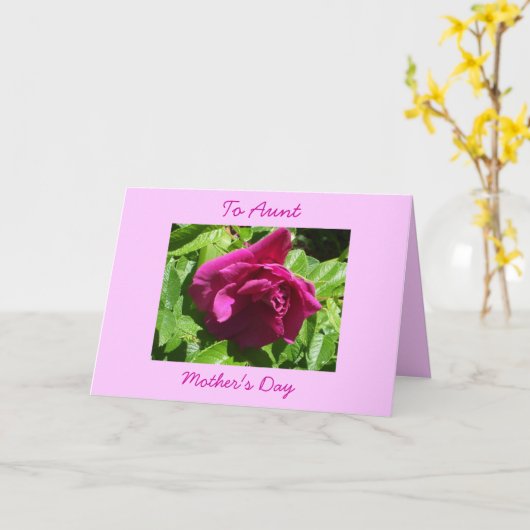 Happy Moederdag-tante Kaart (Gele Bloem)