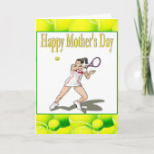 Happy Moederdag Tennis Mam Kaart (Voorkant)