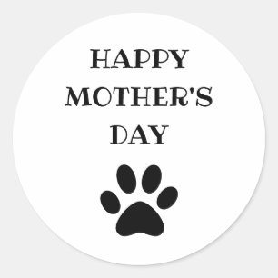 Happy Moederdag Text World's Greatest Dog mama Ronde Sticker