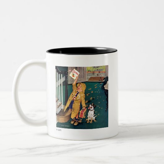 Happy Moederdag Tweekleurige Koffiemok (Links)