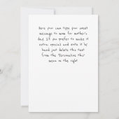 Happy Moederdag Typografie Foto gepersonaliseerd (Achterkant)