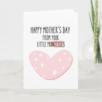 Happy Moederdag uit je kleine prinsessen