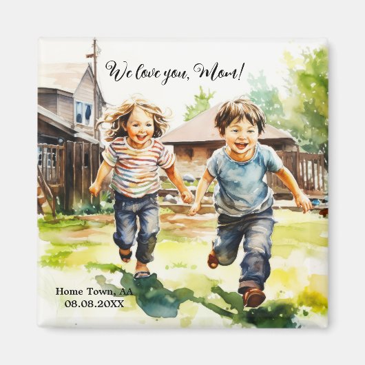 Happy Moederdag Uw fotomagneet Magneet (Voorkant)