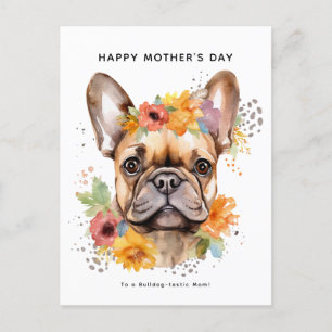 Happy Moederdag van de hond Franse Bulldog Briefkaart