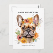 Happy Moederdag van de hond | Franse Bulldog Briefkaart (Voorkant / Achterkant)