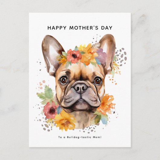 Happy Moederdag van de hond | Franse Bulldog Briefkaart (Voorkant)